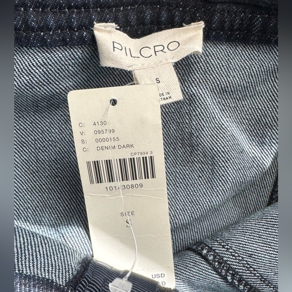 Anthropologie Pilcro Front-Zip Halter Denim Midi Dress Small NWT - Picture 10 of 12